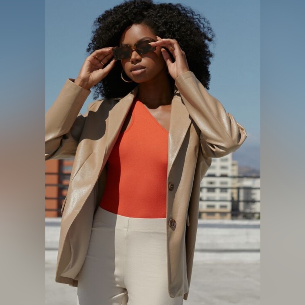 Leather blazer